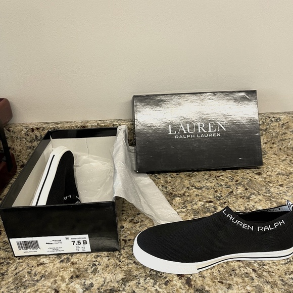 Lauren Ralph Lauren Shoes - Lauren Ralph Lauren black slip on sneakers 7.5 NWT - Jordyn Slip-On Sneaker
